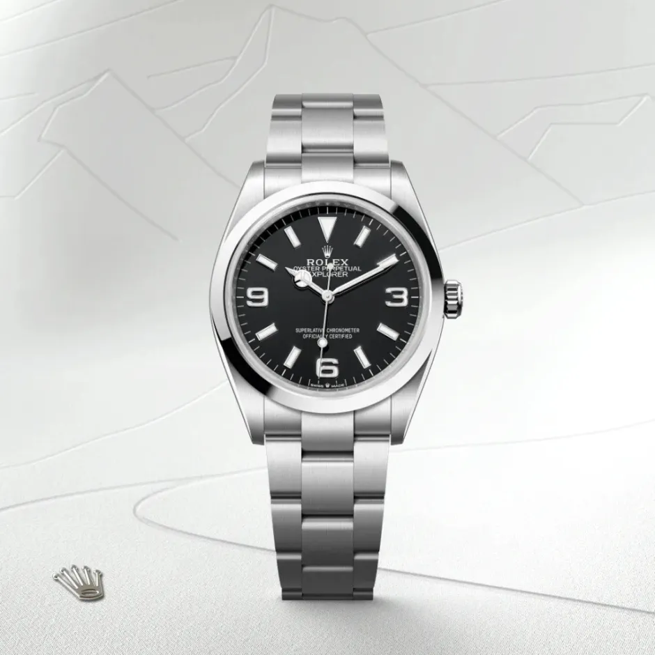 rolex Explorer 36 Oyster, 36 mm, Oystersteel M124270-0001