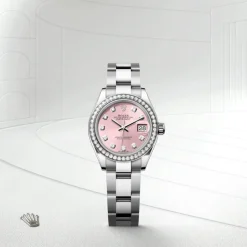 rolex  Lady-Datejust Oyster, 28 mm, Oystersteel, white gold and diamonds M279384RBR-0004