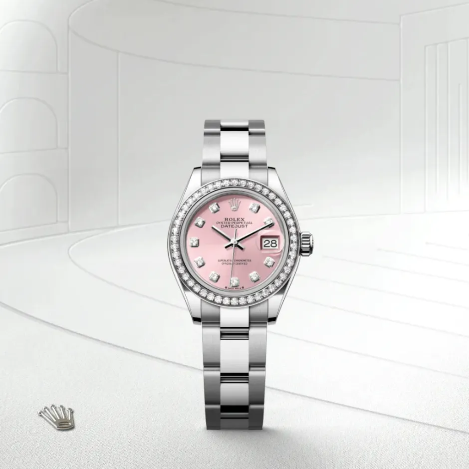 rolex Lady-Datejust Oyster, 28 mm, Oystersteel, white gold and diamonds M279384RBR-0004