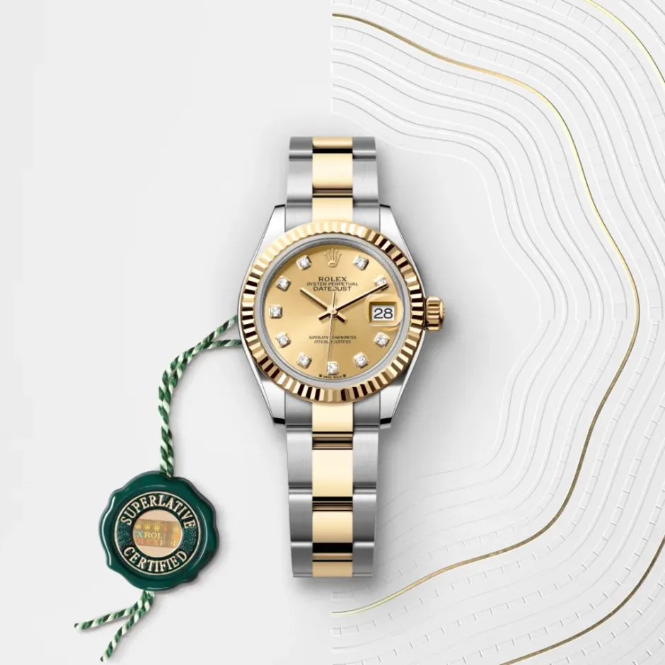 rolex Lady-Datejust Oyster, 28 mm, Oystersteel and yellow gold M279173-0012