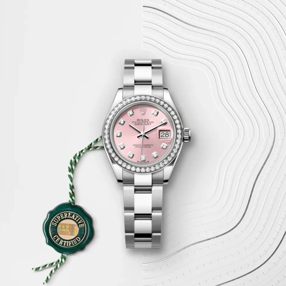 rolex Lady-Datejust Oyster, 28 mm, Oystersteel, white gold and diamonds M279384RBR-0004