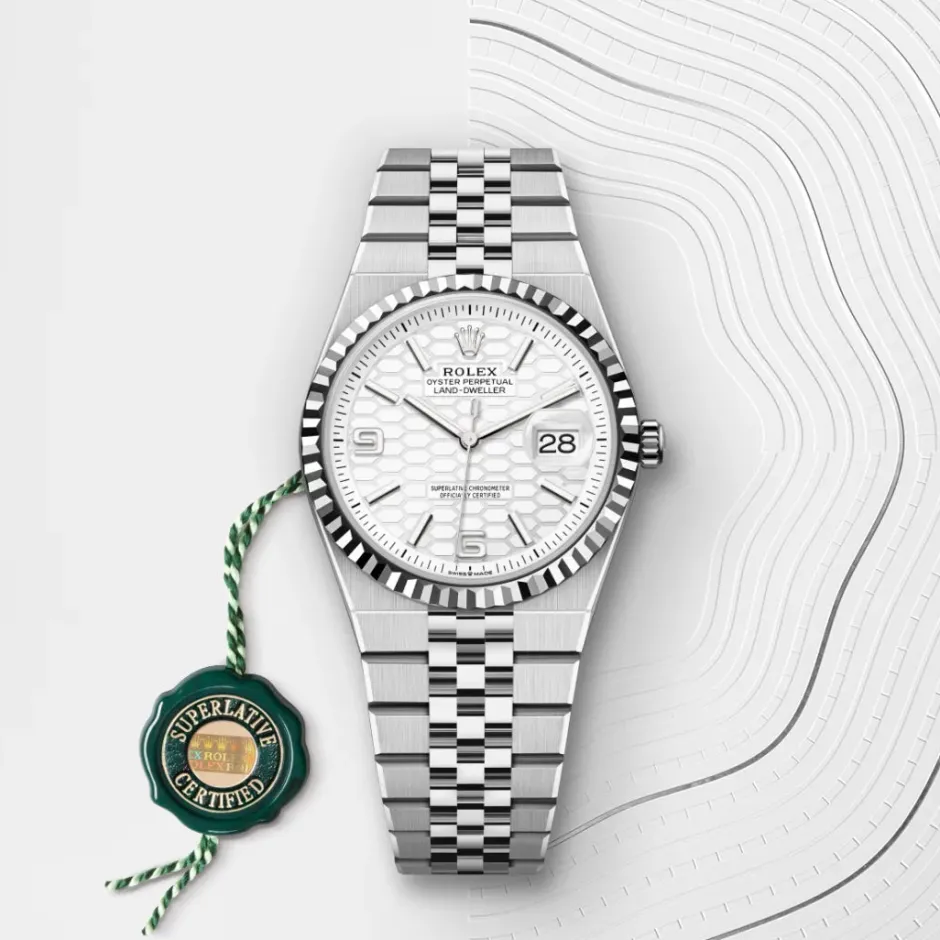 rolex Land-Dweller 36 Oyster, 36 mm, Oystersteel and white gold M127234-0001
