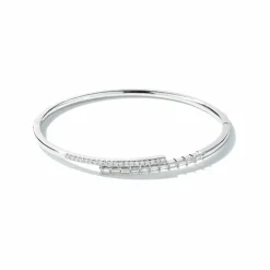 Zadok Collection Round And Baguette Diamond Bangle