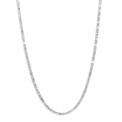 Zadok Collection Round and Emerald Cut 17ctw Diamond Tennis Necklace