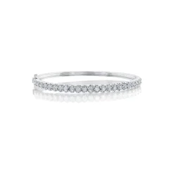 Zadok Collection Round Bezel Diamond Bangle