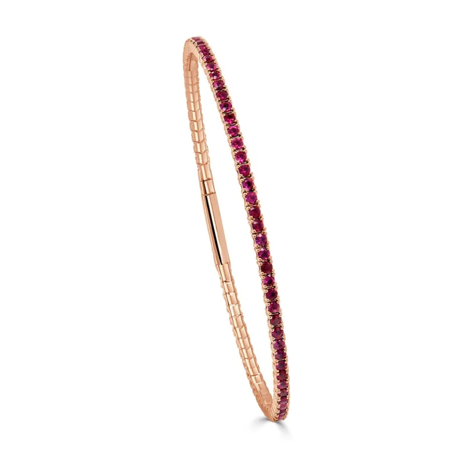 Zadok Collection Ruby Flexible Eternity Bangle