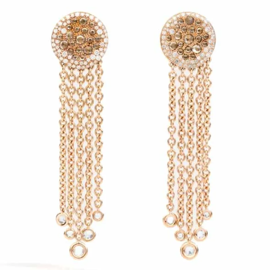 Pomellato Sabbia Brown Diamond And Diamond Earrings