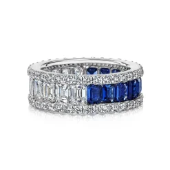 Zadok Collection Sapphire And Diamond Eternity Ring