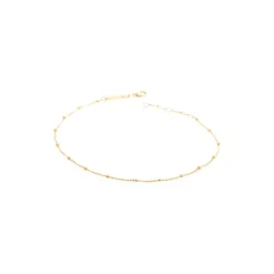 Zoe Chicco Satellite Bead Curb Chain Anklet