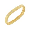 Roberto Coin Satin Finish Slim Bangle With Fleur De Lis Diamonds
