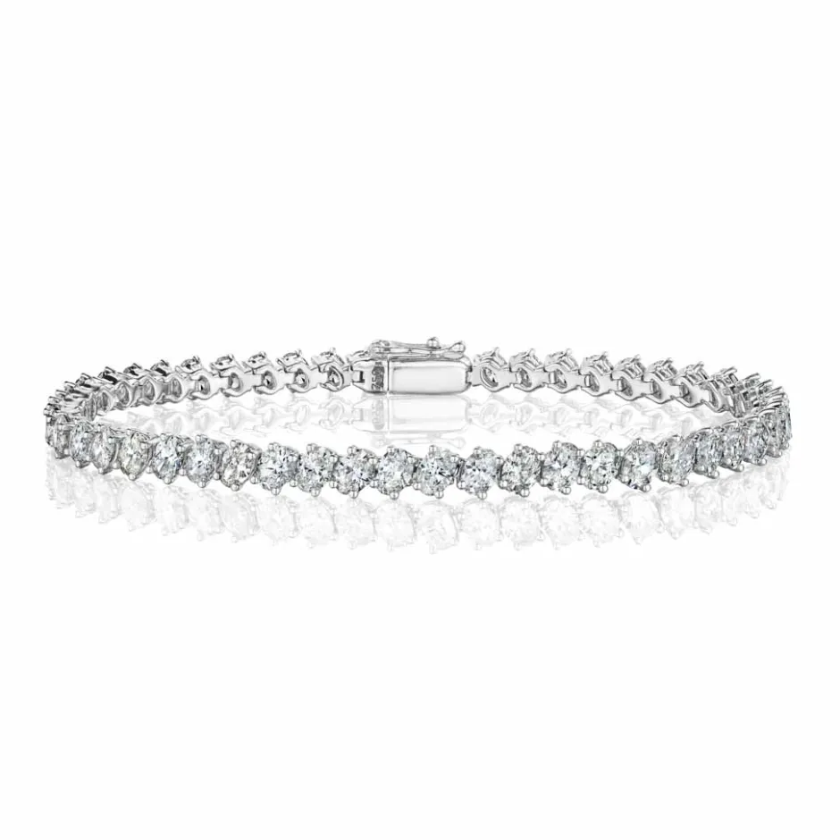 Zadok Collection Shared Prong Oval Diamond Bracelet