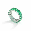 Zadok Collection Shared Prong Oval Emerald Eternity Ring
