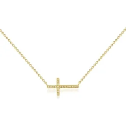 Zadok Collection Sideway Cross Necklace