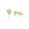 Zadok Collection Small Diamond Triangle Earrings