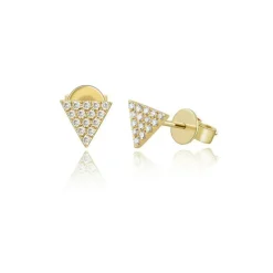 Zadok Collection Small Diamond Triangle Earrings
