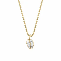 Anita Ko Small Palm Leaf Diamond Necklace