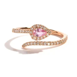 Zadok Collection Snake Pink Sapphire And Diamond Wrap Ring