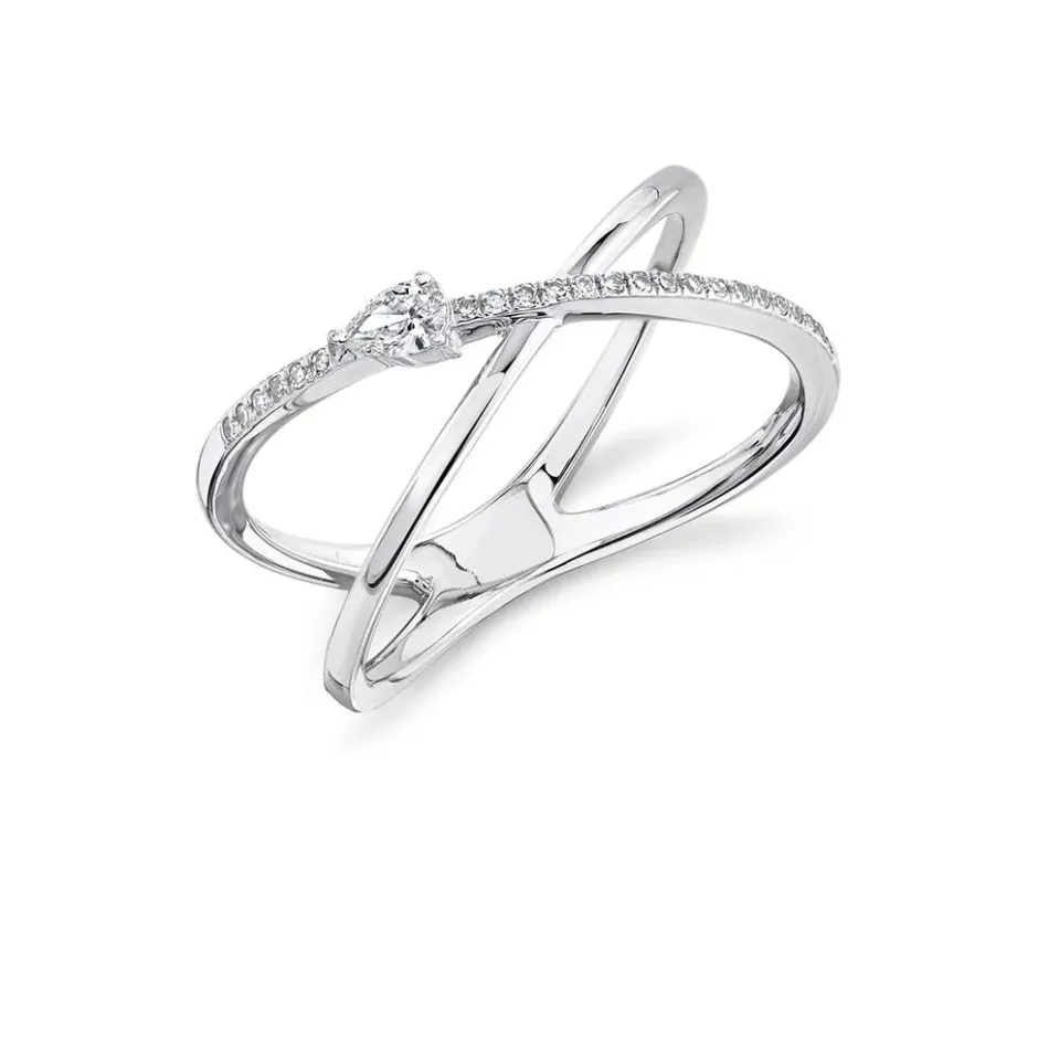 Zadok Collection Split Shank X Diamond Ring