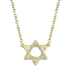 Zadok Collection Star Of David 0.4in Diamond Pendant