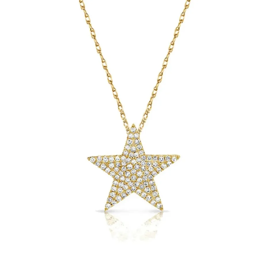 Zadok Collection Star Pave 0.5in Diamond Pendant