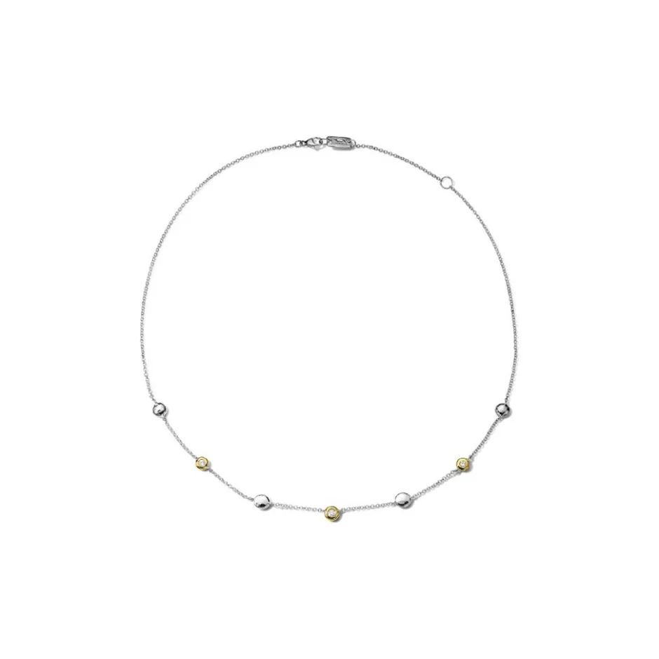 Ippolita Stardust 7 Station Bezel Round Diamond Necklace