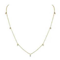Zadok Collection Station Diamond Necklace 0.35ctw