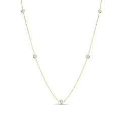 Roberto Coin 5 Station Diamonds by the Inch Necklace