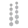 Zadok Collection Station Flower Pave Dangle Diamond Earrings
