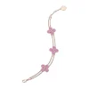 Zadok Collection 6 Station Flower Pave Pink Sapphire And Diamond Bracelet