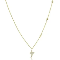 Zadok Collection Station Lightning Bolt Diamond Necklace