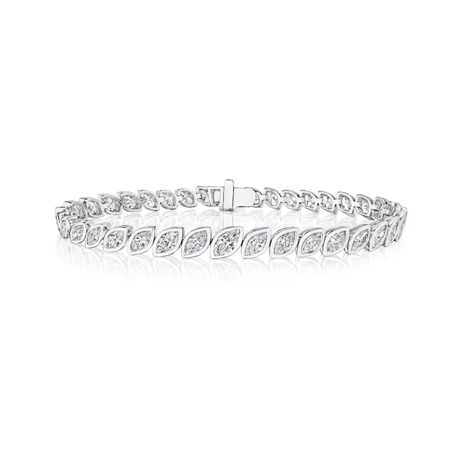Zadok Collection Tennis Bezel Marquise Diamond Bracelet