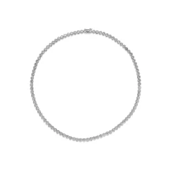 Zadok Collection Tennis Bezel Round Diamond Necklace