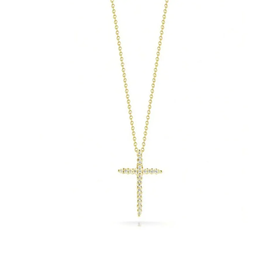 Roberto Coin Tiny Treasure Diamond Cross Pendant