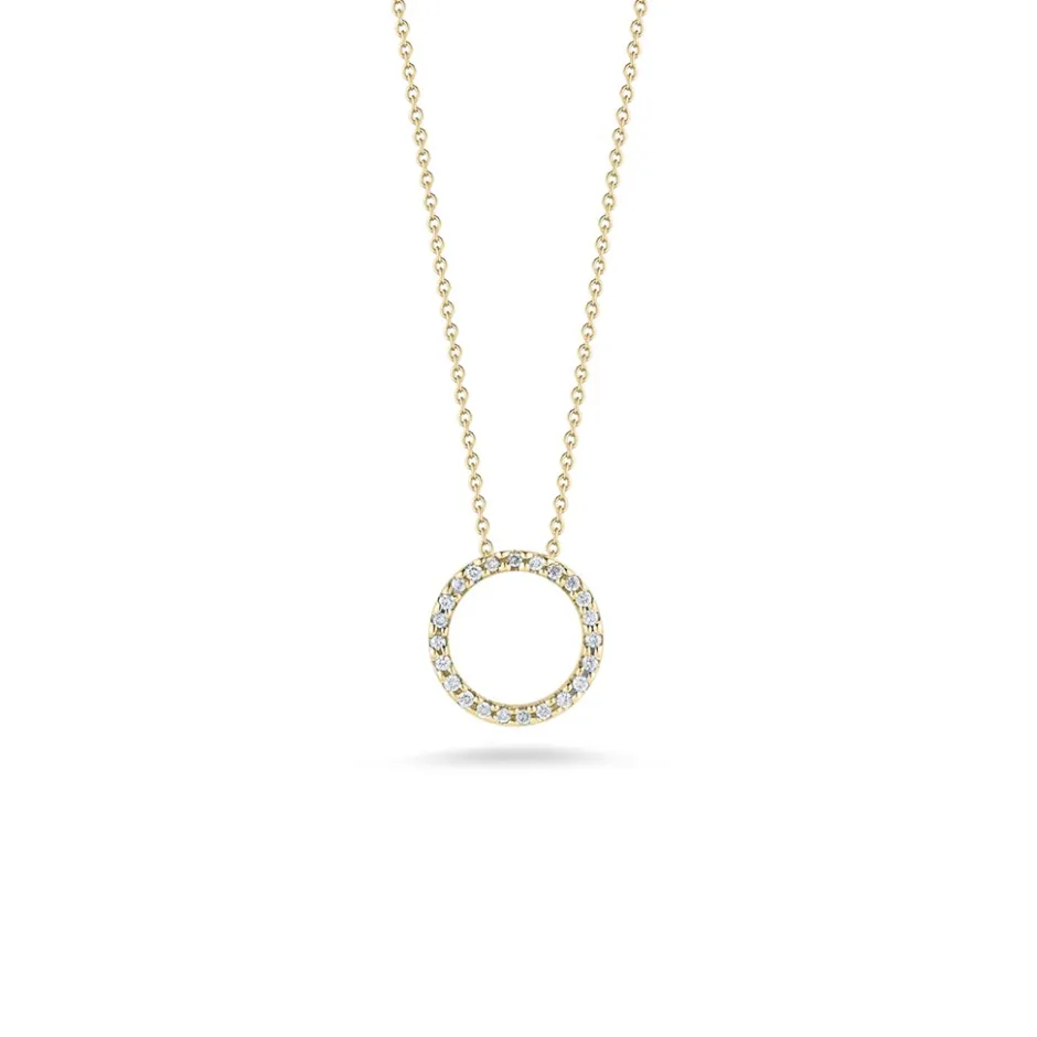 Roberto Coin Tiny Treasures Small Diamond Circle Necklace