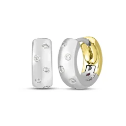 Roberto Coin 2-Tone Diamond Wrap Earrings