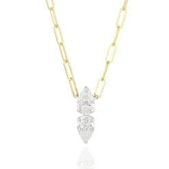 Phillips House Two Pear Diamond Necklace
