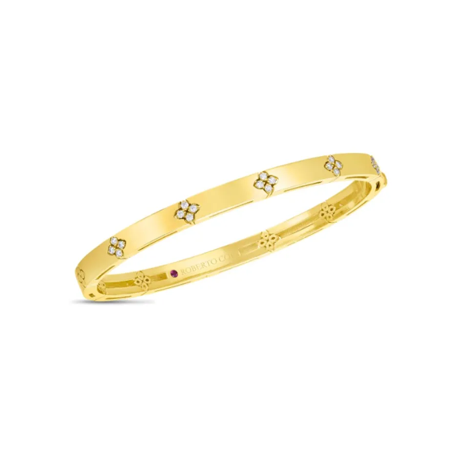 Roberto Coin Verona Narrow Width Diamond Accent Bangle
