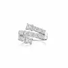 Zadok Collection White Gold 3 Row Bypass Ring With 2.80ctw Diamonds Fashion Ring