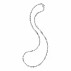 Zadok Collection White Gold Tennis With Bezel Set Round Diamond Necklace