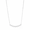 Zadok Collection White Gold With 0.89ctw Stationary Zig-Zag Diamonds Necklace