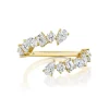 Zadok Privé Wrap Bypass Mixed Diamond Ring