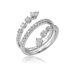 Zadok Collection Wrap Diamond Ring 0.75ctw
