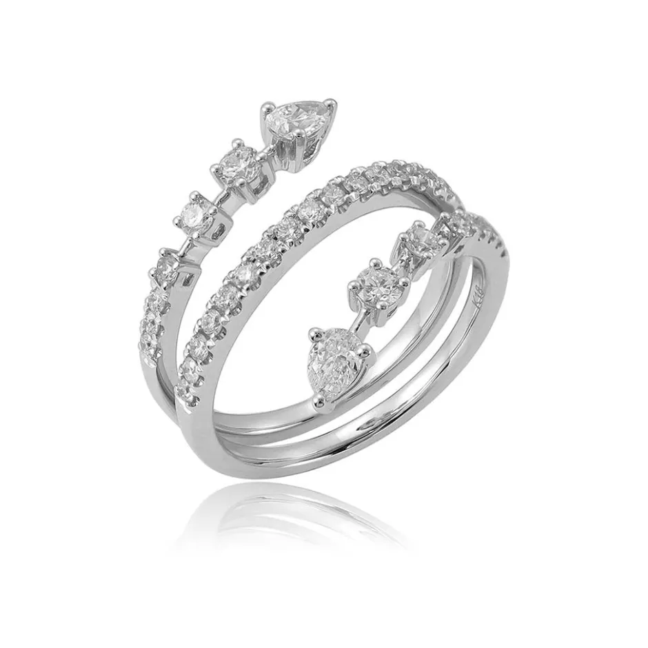 Zadok Collection Wrap Diamond Ring 0.75ctw