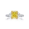 JB Star Yellow And White Diamond Engagement Ring