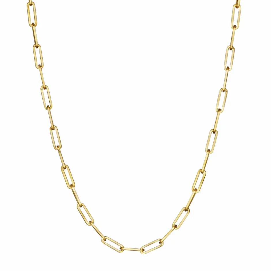 Zadok Collection Yellow Gold Paperclip Necklace